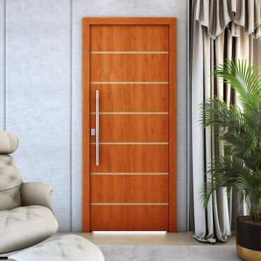 Imagem de Kit 4 Portas De Madeira Frisada U.V  210cm x 80cm - R50VL