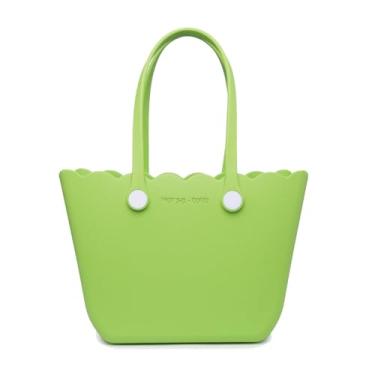 Imagem de Versa Tote ROSE Bolsa de praia de borracha, leve, impermeável, lavável, durável, bolsa de viagem para barco, piscina, esportes, academia, Abacate, Medium