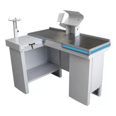 Imagem de Caixa De Supermercado Kit Automação Amapá 1,3m Empacotador Cor Branco 