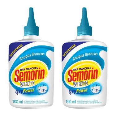 Imagem de Tira Manchas White Semorin Concentrado Roupas Brancas 2 Unid