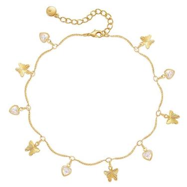 Imagem de Yumikoo Tornozeleira feminina banhada a ouro 18 k, middle, Ouro amarelo, Sem Pedra Preciosa