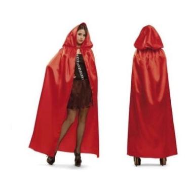 Imagem de Fantasia Capa c/ Capuz Vermelha Adulto Haloween Cosplay