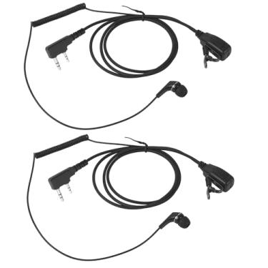 Imagem de Pdflie Pacote com 2 fones de ouvido K1 com microfone PTT, intra-auricular para Baofeng UV-5R UV-82 UV-82HP BF-888S BF-F8HP AR-152 Arcshell Retevis RT17 RT18 RT19 RT21 RT22 RT27 RT68 RB26 H-777