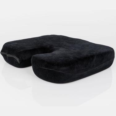 Imagem de Almofada terapêutica para cóccix 38x32cm preta