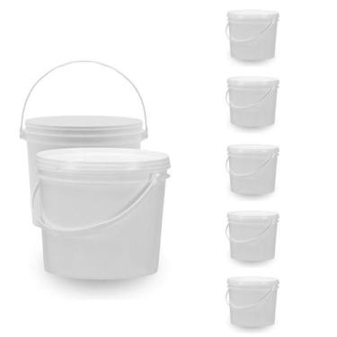 Imagem de Balde Para Despejar Oleo De Fabrica 1.8L Branco 5 Pçs - Nastripack