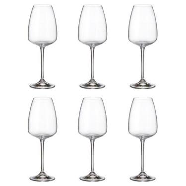 Imagem de Taça De Cristal Bohemia Para Vinho 440 ml Anser 6 Peças - Bohemia Crys