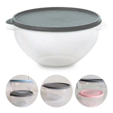 Imagem de Pote de Plástico Hermético 500ml Marmita C/ Tampa Bowl Redondo Tijela 