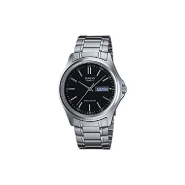 Imagem de Casio Relógio clássico prata MTP1239D-1A, Preto, Movimento de quartzo