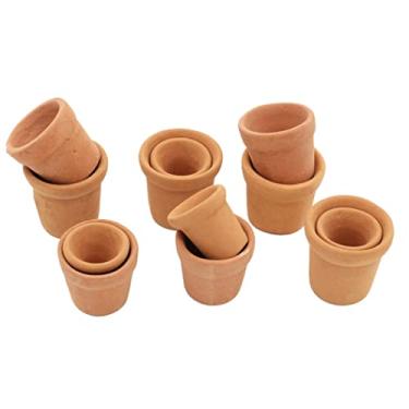 Imagem de Mini vaso de terracota de cerâmica de barro, vasos de flores, mini cacto, suculenta, berçário, para uso interno e externo, 12 peças