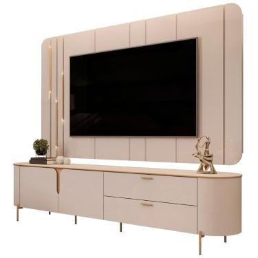 Imagem de Painel Para 75 Pol E Rack Bancada 241cm Celi D04 Off White - Mpozenato