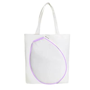 Imagem de menolana Tennis Racket Bag Sport Bolsa Bolsa de ombro Tela para acampamento profissional ou para iniciantes acampamentos para, Borda Roxa