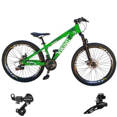 Imagem de Bicicleta Aro 26 Vikingx Aluminio Tuff 25 Mtb 24v Cambio Shimano Diant