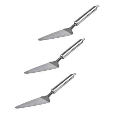 Imagem de Kit 12 Espatula Inox Com Serra 26cm Pizza Bolo Torta Atacado - WCAN