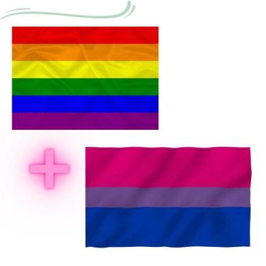 Imagem de Kit - bandeira gay + bandeira bissexual - Max Bandeiras