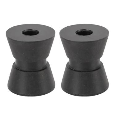 Imagem de Trailer de Barco Trailer Marinho Nylon Rolo de 2pcs Preto 1,54 X 1,93in Com Nylon de Alta Resistência para Barco Salva -vidas de Iate