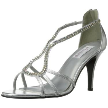 Imagem de Dyeables Sandália social feminina Josie feita à mão, Prata metálica, 8