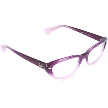 Imagem de Ray-Ban RX5242 Armação oval para óculos de grau, opala violeta desbotada rosa, 53 mm, Opala violeta desbotada rosa, 53 mm