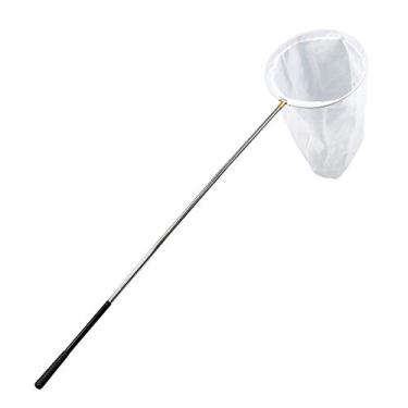 Imagem de Rede profissional de insetos e borboletas RESTCLOUD com anel de 35,56 cm, profundidade de rede de 66,04 cm, alça telescópica de 150 cm estende até 183,88 cm de trava inoxidável (73" de comprimento, branco)