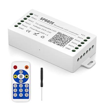 Imagem de BTF-LIGHTING WS2812B WS2811 WS2813 WS2815 1903 SP602E Controlador Bluetooth com 4 saídas de sinal para módulo de LED Faixa de pixel Luz de corda Andriod iOS APP/RF Controle remoto/disparador