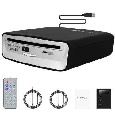 Imagem de External Universal CD Player for Car - LEHWEY Portable CD Player with Extra USB Extension Cable, Plugs into Car USB Port, Laptop, TV, Mac, Computer, for Android 4.4 and Above Navigation