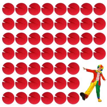 Imagem de 50 peças de nariz de palhaço vermelho adulto, rena cosplay de nariz de espuma com abertura para Natal, Halloween, circo, festa de formatura, fantasia de carnaval, Vermelho, 0 Narrow Women/0 Narrow Men