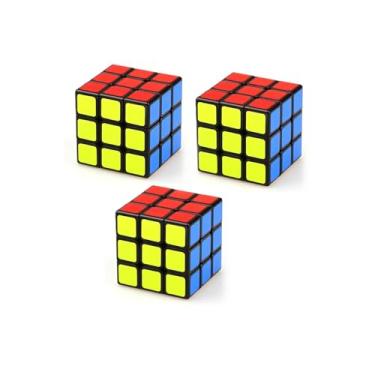 Imagem de Cubo Mágico 3x3x3, Quebra-Cabeça Clássico, Colorido, (Clássico - Kit com 3 pçs)