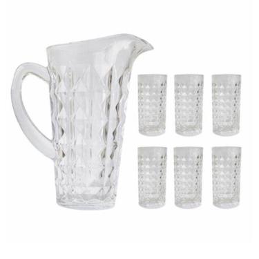 Imagem de Jarra E Copos Vidro Cristal 7 Peças