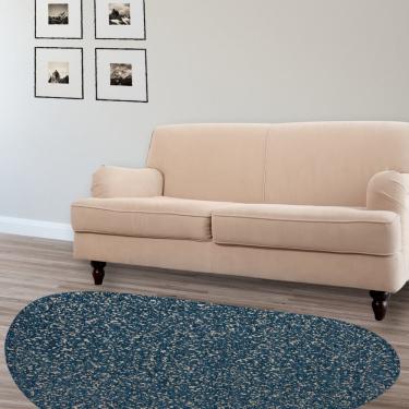 Imagem de Tapete Formato Orgânico Rock 140cm X 200cm Amaretti Têxtil Cru Cinza