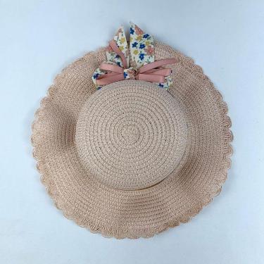 Imagem de Chapéu Infantil Menina De Palha Sintética Com Laçinho Moda Verão rosa Claro
