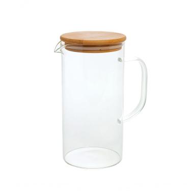 Imagem de Jarra Vidro Boro C- Tampa Bambu 1,3 L Mimo Style Vd22365