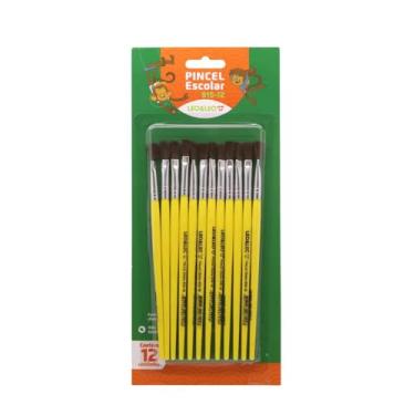 Imagem de PINCEL ESCOLAR CHATO REF.815-10 PCT/12 LEOELEO