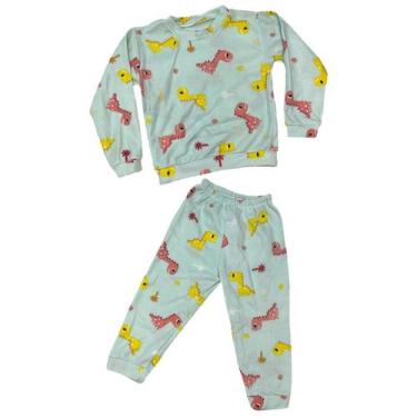 Imagem de Pijama Estampado Infantil Menina e Menino Inverno Soft Manga Longa Tam