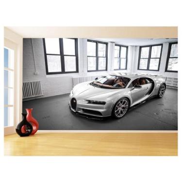 Imagem de Papel De Parede 3D Carro Bugatti Chiron Pista 3,5M Car22 - Você Decora