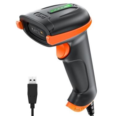 Imagem de Tera Scanner de código de barras QR 2D atualizado com fio, oficialmente certificado, à prova de poeira, à prova de choque, à prova d'água, IP65, cabo ergonômico, digitalização rápida e precisa para Windows Linux modelo Plug and Play D5100Y
