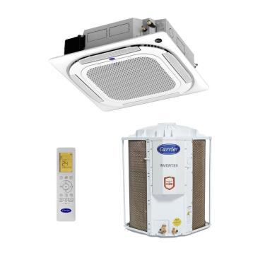 Imagem de Ar Condicionado Split Cassete 4 Vias Inverter Carrier Connect 48000 BTUs Quente/Frio 38CQVE48515MC - 220V