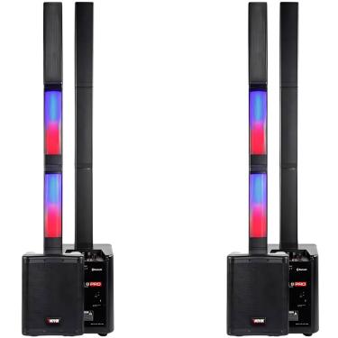 Imagem de Kit 2 Sistema de Som Novik Stage 8 Pro Portátil Bluetooth USB Mixer
