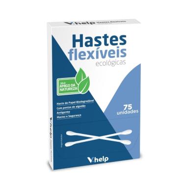 Imagem de Hastes Flexíveis V.Help Ecológicas 75 Unidades