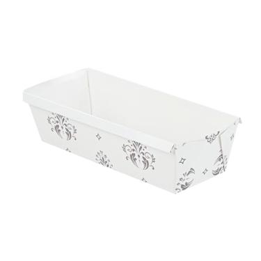 Imagem de Restaurantware Assadeiras de papel floral vintage bege 100 unidades 1,5 g à prova de graxa prontas para forno com design floral para restaurantes, padarias, cafés e uso doméstico.