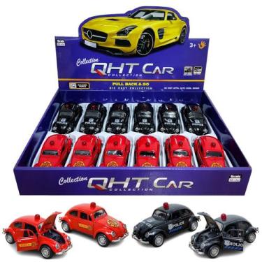 Imagem de Fusca Clássico de Ferro 1:32 Polícia Atacado Revenda 12pçs - Barcelona