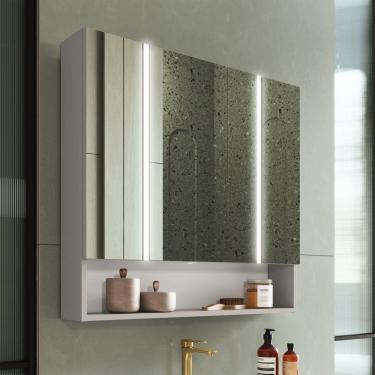 Imagem de Espelheira para Banheiro com Led 2 Portas Yescasa Arenas