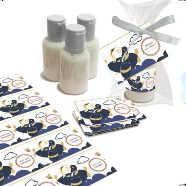 Imagem de Kit 25 Lembrancinhas Mini Hidratantes Para Chá de bebê Aniversário Ursinho Aviador