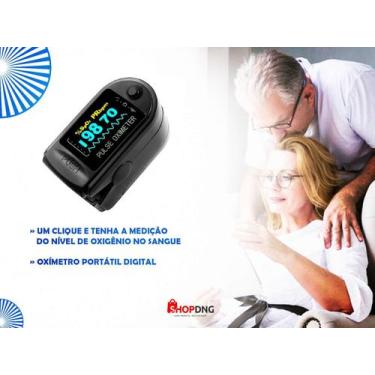 Imagem de Aparelho Portátil De Dedo Pressão Pronta Entrega Saturação - Preto Cer