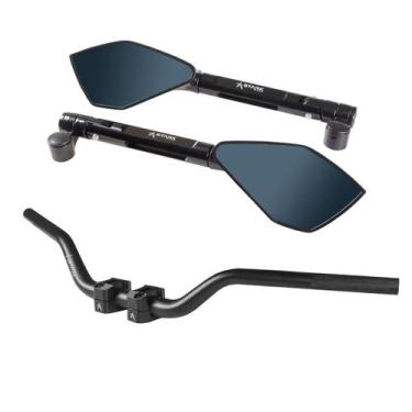 Imagem de Kit Guidão Esportivo Naked  28mm Espelho Retrovisor Er6n - Stark Race,
