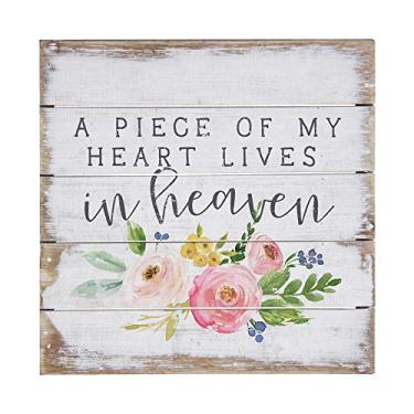 Imagem de Simply Said, INC Perfect Pallet Petites 8" Placa de madeira - Uma Peça do Meu Coração Vive no Céu