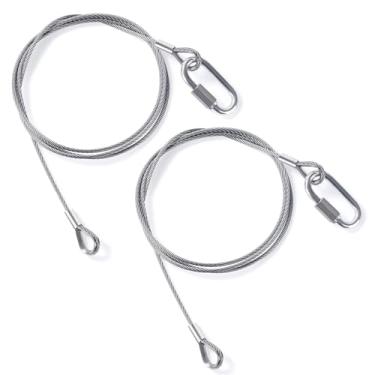 Imagem de Creative.C Cabo De Elevação 2 Peças Compatível Com Alças Aço Inoxidável Gorilla, Clipes Mola Ez Spring Para Assistência Portão Reboque, Adequado Kit Rampa Porta Traseira Utilitário Abertura