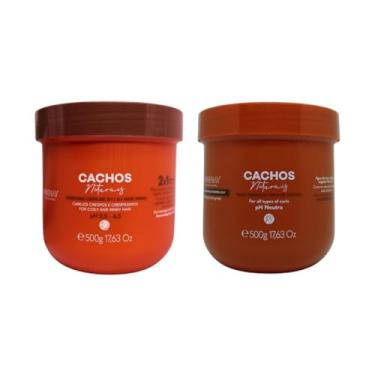 Imagem de Kit Arvensis Cachos Naturais Para Todos os tipos de cachos, pH Neutro 500g (17,63 oz), Cachos Naturais Mascara Capilar 2x1, Cabelos Crespos e Crespissimos pH 3,5 - 4,5, 500 g (17,63 oz)