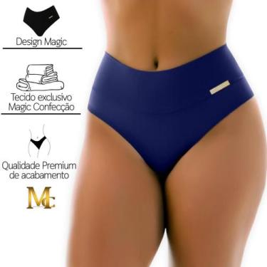 Imagem de Kit com 5 calcinhas Cós Alto Lisas - Magic Confecção, Variadas, GG, Mi
