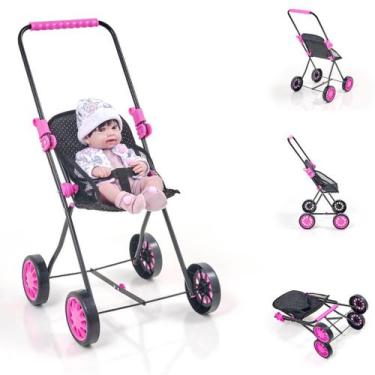 Imagem de Carrinho De Boneca Baby Sag Luxo Reborn Estiloso - SAG TOYS, Preto