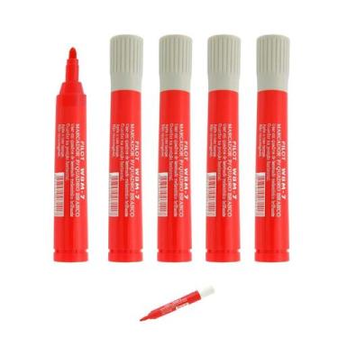 Imagem de Caneta Marcador WBM 7 Pilot Vermelho Quadro Branco Kit 5