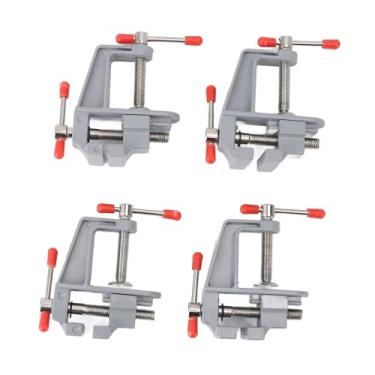 Imagem de 4 PCS Mini Braçadeira de Bancada, Braçadeiras de Mesa Portáteis de 40 Mm Braçadeira de Liga de Alumínio Antiderrapante para Artesanato DIY para Marcenaria, Metalurgia, Conduíte